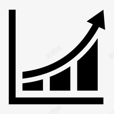 黑色信息图表增长图表信息图表图标图标