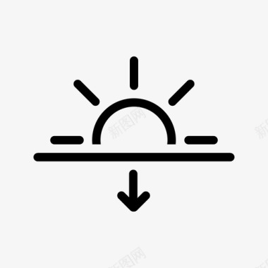 气象雷达日落黄昏气象包图标图标