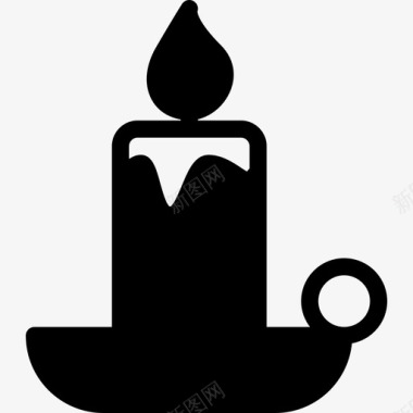 火焰光龙蜡烛庆祝圣诞节图标图标