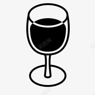 葡萄酒杯等距红酒图标图标