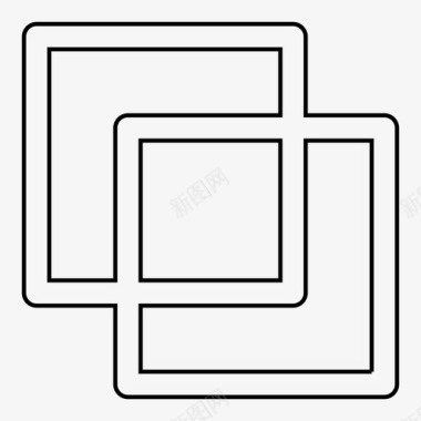 重叠方块方块放大图标图标
