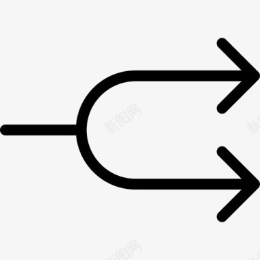发散另一个箭头图标图标