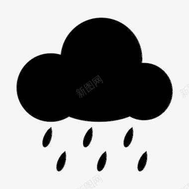 下雨背景雨云预报下雨图标图标