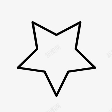 圆角五角星星形五角星几何图标图标