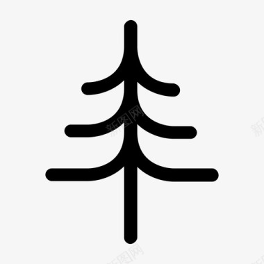 冬天松树树裸树树枝图标图标
