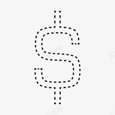 美元符号现金金融图标图标