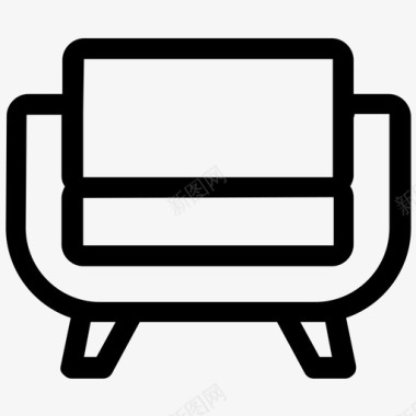 椅子沙发摇椅图标图标