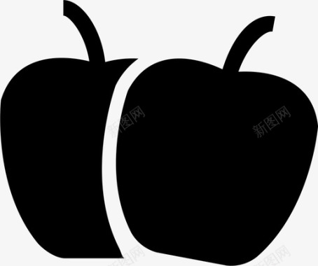 苹果减肥水果图标图标