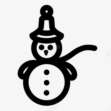 雪人装饰品圣诞节装饰图标图标