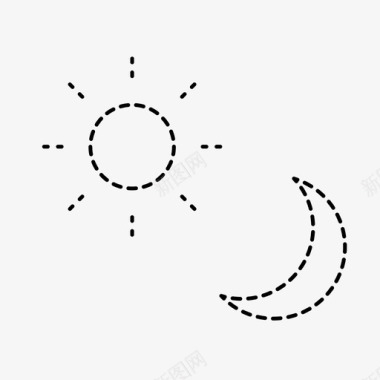 太阳月亮太阳天气图标图标