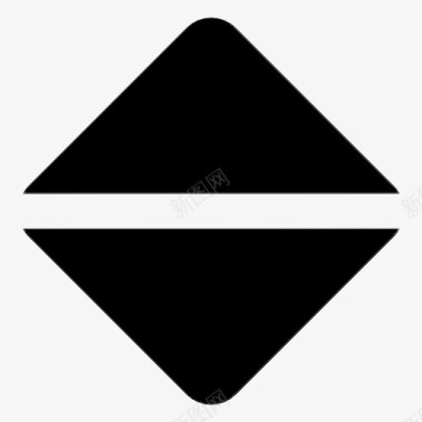 钻石分割道路标志图标图标