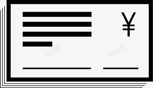 金融黑金支票银行商业图标图标