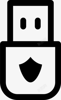 USB棒安全usb驱动器数据加密图标高清图片