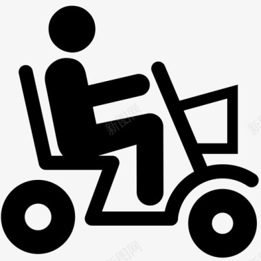 电动轮椅残疾人老年人图标图标