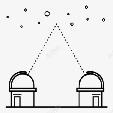 望远镜素材太空观测天文发现图标图标