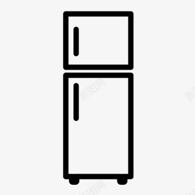 冰箱门双人床图标图标