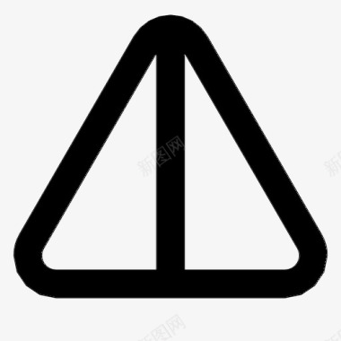 三角分裂道路标志图标图标