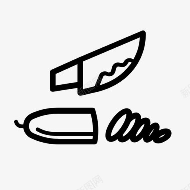黄瓜切片烹饪切割图标图标