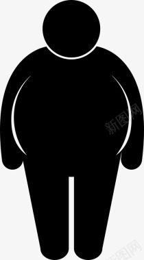 肥胖超重男性图标图标