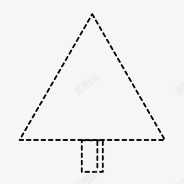 三角标志三角树自然户外图标图标