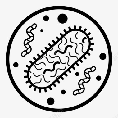 小生物细菌微生物培养皿图标图标