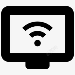 现代电视wifi电视屏幕智能电视图标高清图片