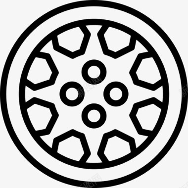 汽车轮廓汽车轮辋零件汽车图标图标