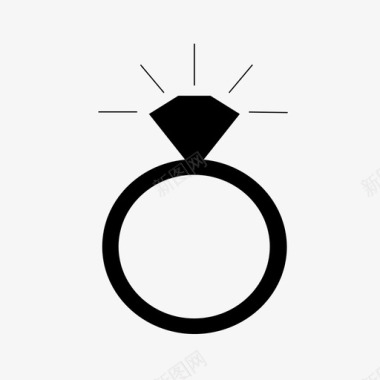 戒指新娘钻石图标图标