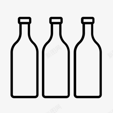 瓶子玻璃瓶瓶子饮料玻璃瓶图标图标