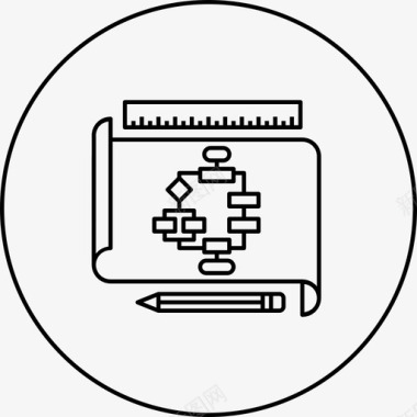 加工流程计划蓝图业务图标图标