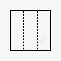 节纸双折列纸图标高清图片
