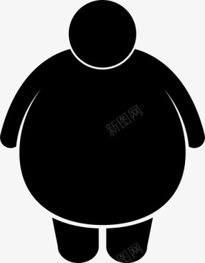 超图标超胖男人肥胖图标图标