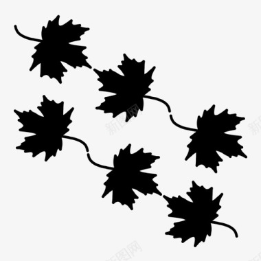 叶子秋天装饰图标图标