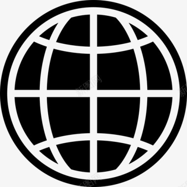 线框球体地球网格图标图标