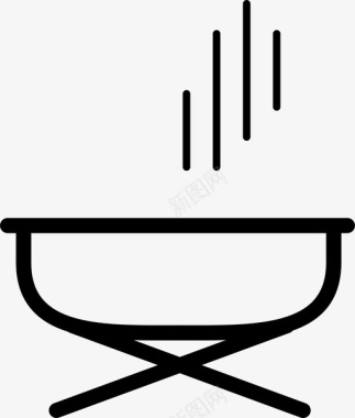 烧烤烤肉锅图标图标