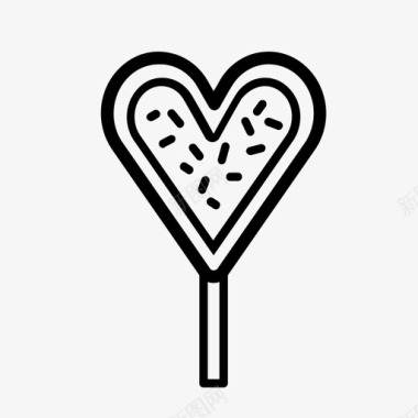 心形棒棒糖糖果爱情图标图标