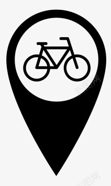 自行车自行车位置自行车地图图标图标