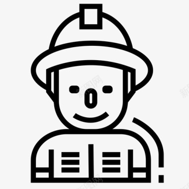 常用消防标识消防员保镖营救图标图标