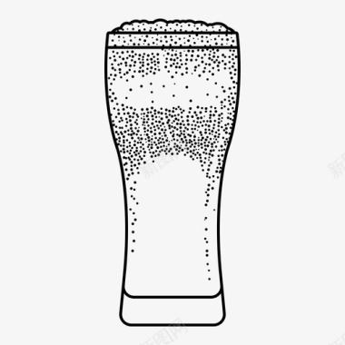 易拉罐啤酒皮尔斯纳啤酒气泡碳酸化图标图标