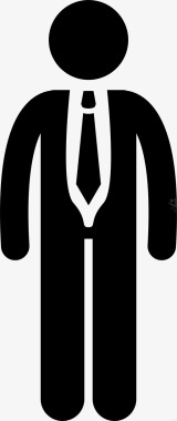 商务套装商务人士领带图标图标
