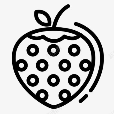 标识红色草莓食品水果图标图标