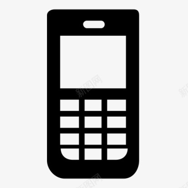 功能电话蜂窝电话小键盘图标图标