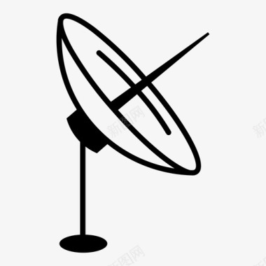 卫星传输天线碟形天线抛物面碟形天线图标图标