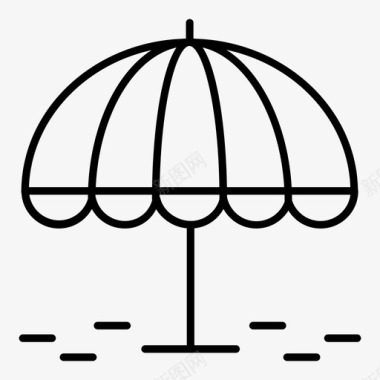 遮阳伞伞沙滩伞阳伞图标图标