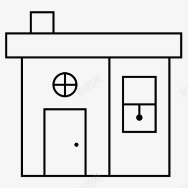 窗户阴影房子门家图标图标