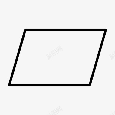 对称平行四边形几何物体图标图标
