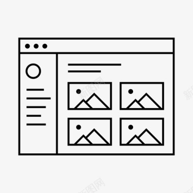 布局柱线框站点登陆布局图标图标