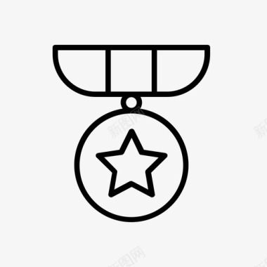 战争奖章成就英雄图标图标