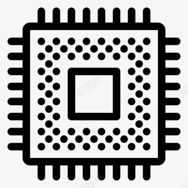 处理器芯片计算机cpu图标图标