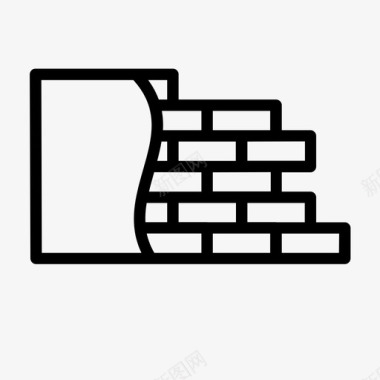 砖墙砖建筑图标图标